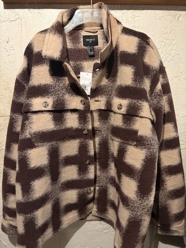 Forever brown plaid jacket - 21,